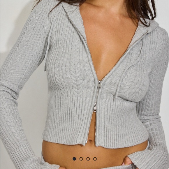 Garage Sweaters - Garage Cable Knit Zip-Up Sweater